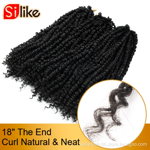 Pre-twisted Passion Twist Hair 6 Packs 18" Pre-looped Bohemian Crochet Hair New Style spring  Twist Crochet Hair Extensions
